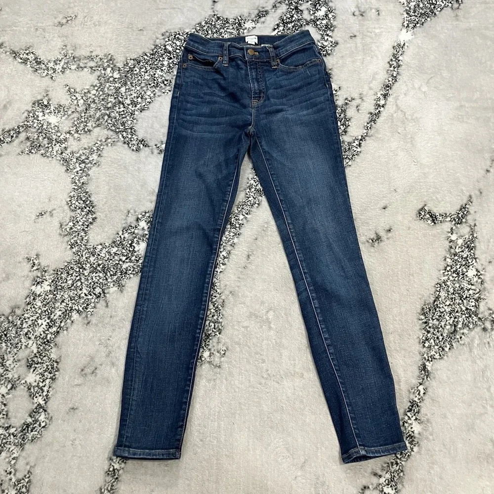 J.Crew Skinny Jeans Womens 26 Medium Wash Mid Rise Stretch Denim 5 Pocket